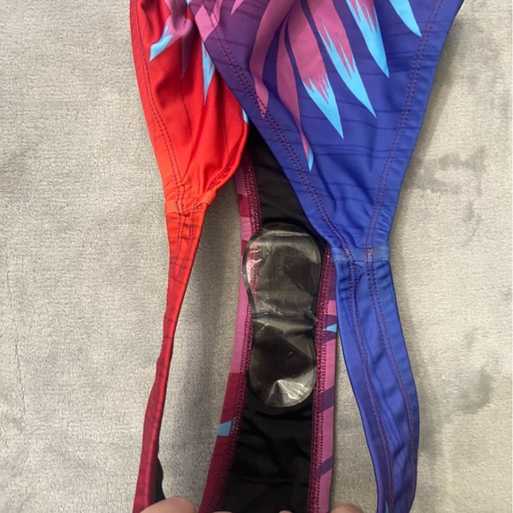 New! Bfyne Alieva Pink Blue Tropical Print Bikini Bottom 10597 - Picture 5 of 7